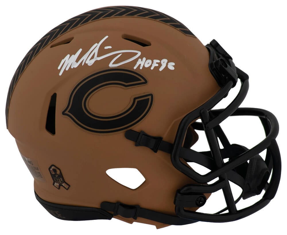 Mike Singletary Signed Chicago Bears Riddell Mini Helmet HOF 98 (1 of 1)