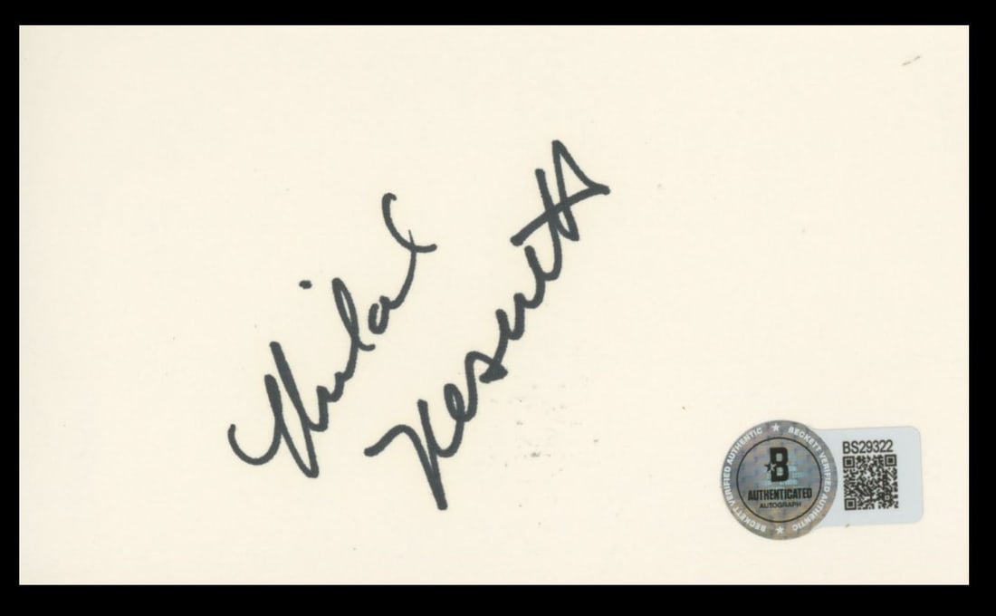Michael Nesmith Signed 3x5 Index Card The Monkees BAS Authenticated (1 of 2)
