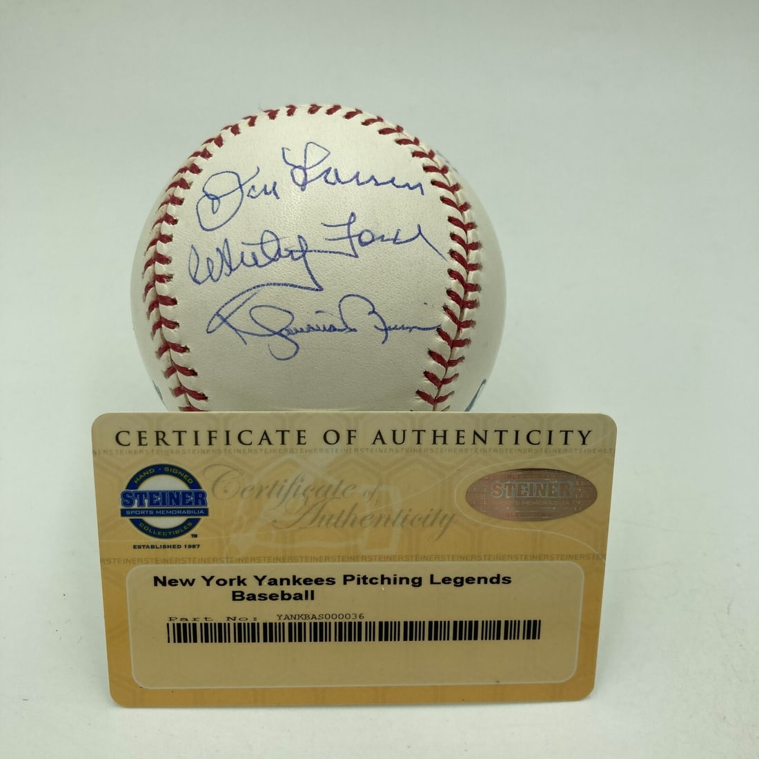New York Yankees Limited Edition Signed Baseball Rivera Ford Gossage Steiner COA (1 of 8)