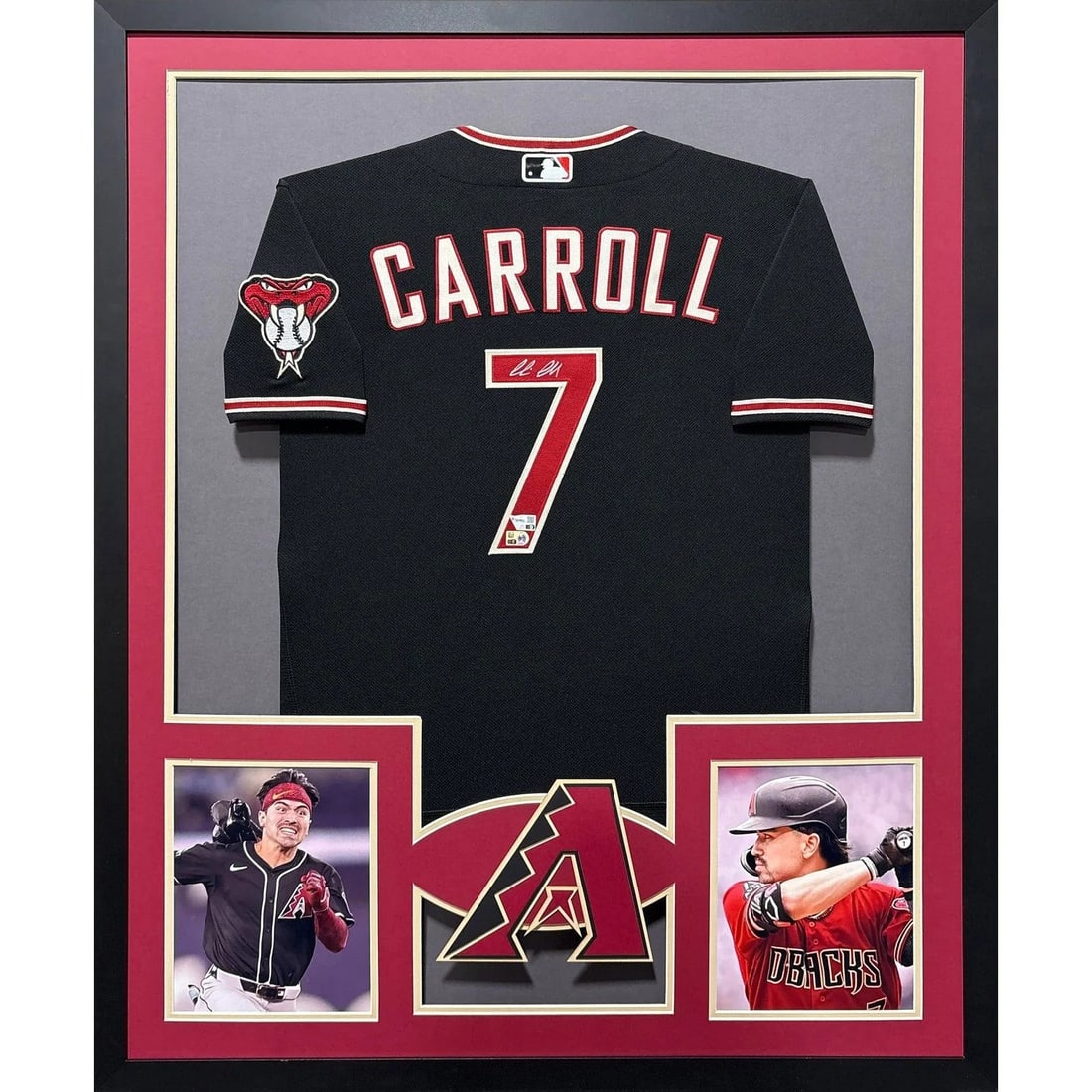 Corbin Carroll Autographed Framed Jersey Arizona Diamondbacks MLB Authenticated: Corbin Carroll Autographed Framed Jersey Arizona Diamondbacks MLB Authenticated This autographed Corbin Carroll framed jersey is a must-have for any Arizona Diamondbacks fan. The jersey comes with MLB