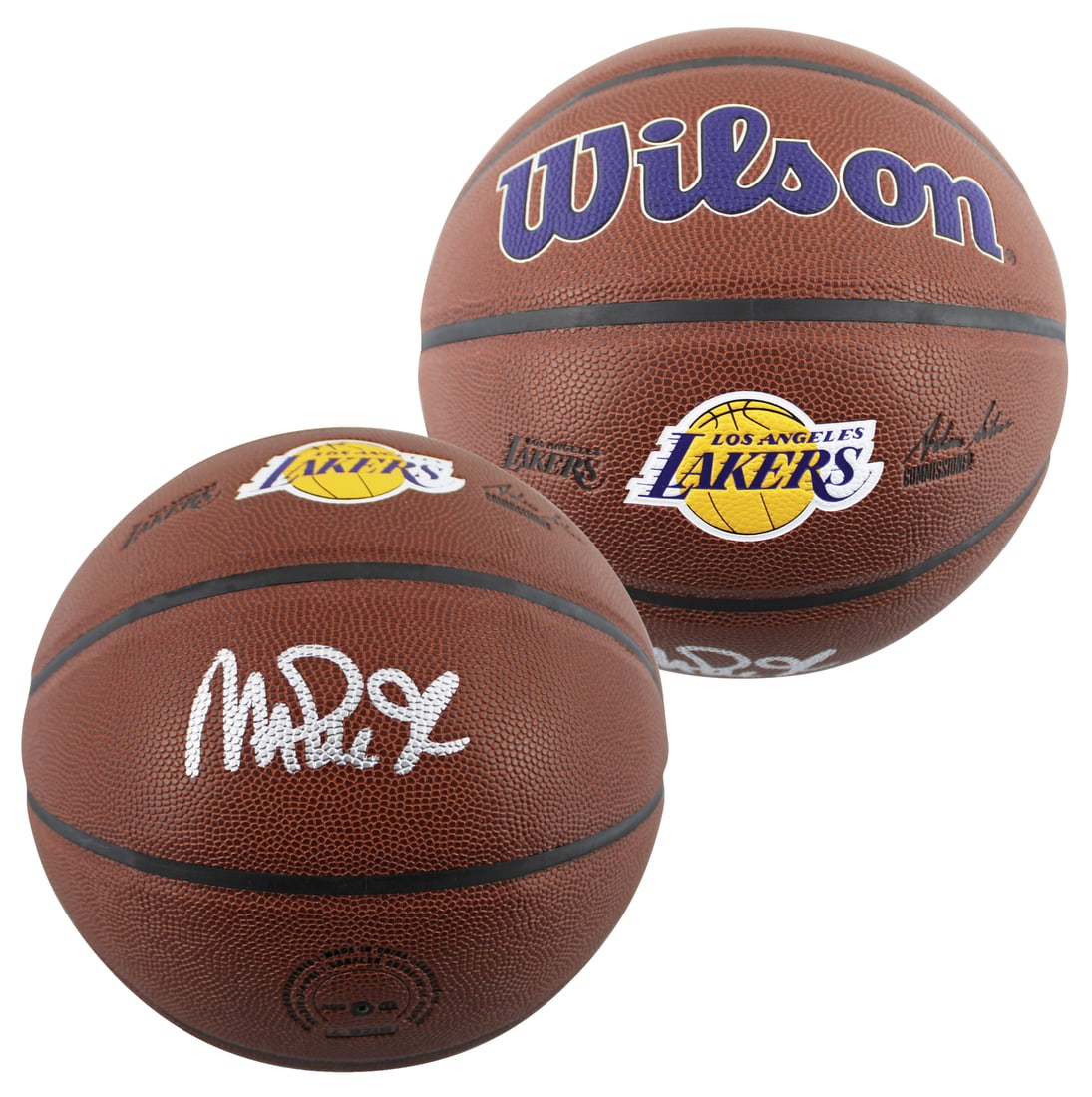 Magic Johnson Autographed Lakers Basketball with BAS Authentication (1 of 4)