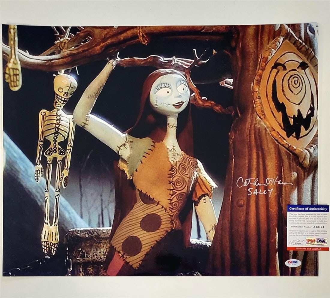 16x20 Photograph Signed by Catherine O'Hara as Sally Nightmare Before Christmas PSA: 16x20 Photograph Signed by Catherine O'Hara as Sally Nightmare Before Christmas PSA This original 16x20 photograph from the movie The Nightmare Before Christmas features the character Sally and is han