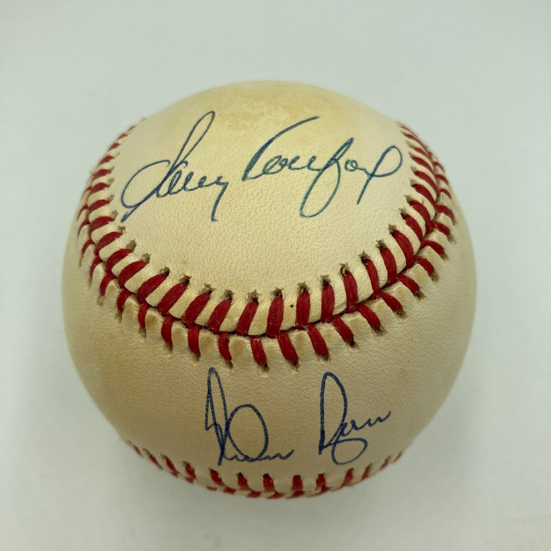 Sandy Koufax Nolan Ryan Bob Feller Signed Baseball with JSA COA: Sandy Koufax Nolan Ryan Bob Feller Signed Baseball with JSA COA This authentic American League baseball features the signatures of three legendary MLB players: Sandy Koufax, Nolan Ryan, and Bob Feller