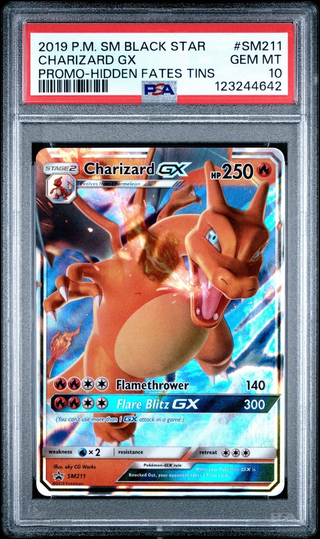 2019 Charizard GX Hidden Fates Promo Card PSA 10 SM211 Graded (1 of 1)
