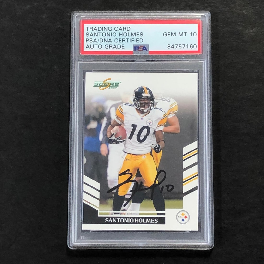 2007 Score #207 Santonio Holmes Autographed Card PSA Slabbed (1 of 2)