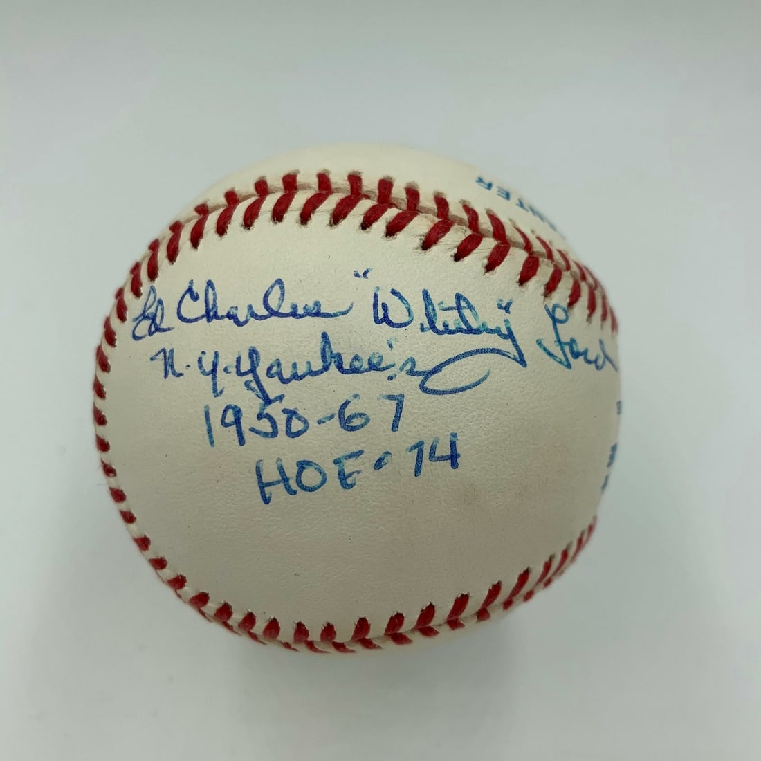 Whitey Ford Signed Inscribed Baseball with PSA DNA COA (1 of 3)