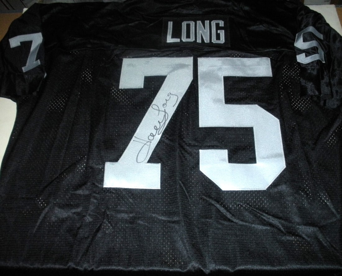 Howie Long Los Angeles Raiders Signed Jersey with BAS COA: Howie Long Los Angeles Raiders Signed Jersey with BAS COA This is an original, pre-owned Champion jersey, officially licensed and signed by Howie Long, a legendary player of the Los Angeles Raiders. T