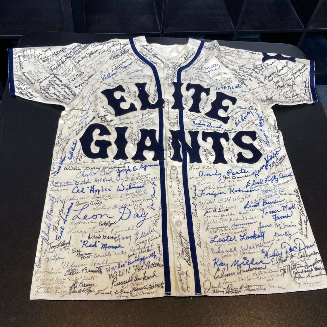 Negro League Legends Signed Jersey Over 200 Autographs JSA: Negro League Legends Signed Jersey Over 200 Autographs JSA Celebrate the incredible legacy of the Negro Leagues with this extraordinary signed jersey, featuring over 200 autographs from legendary play
