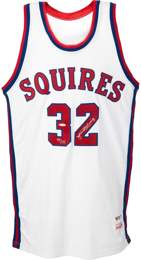 Rare Julius Erving Signed 1972-73 Virginia Squires Jersey UDA 99/132 (1 of 6)