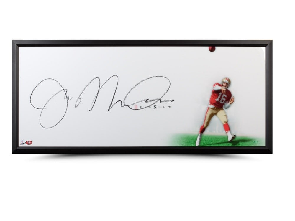 Joe Montana Signed 20x46 Framed Photo SF 49ers Upper Deck Authenticated (1 of 2)