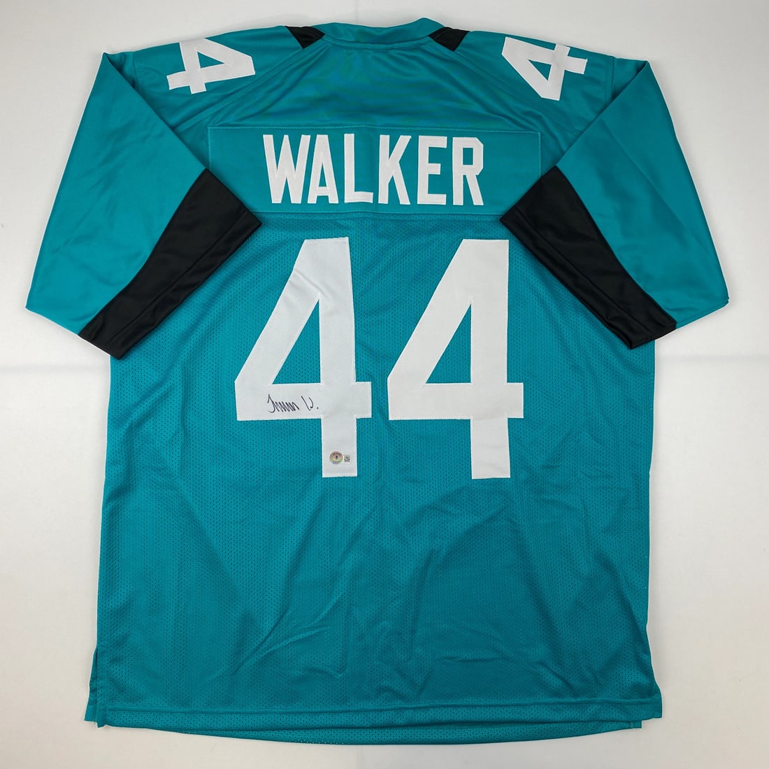 Autographed Travon Walker Jacksonville Jaguars Teal Jersey Beckett GM COA (1 of 4)