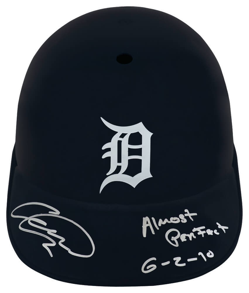 Armando Galarraga Signed Tigers Replica Helmet Almost Perfect 6-2-10 Inscription (1 of 1)