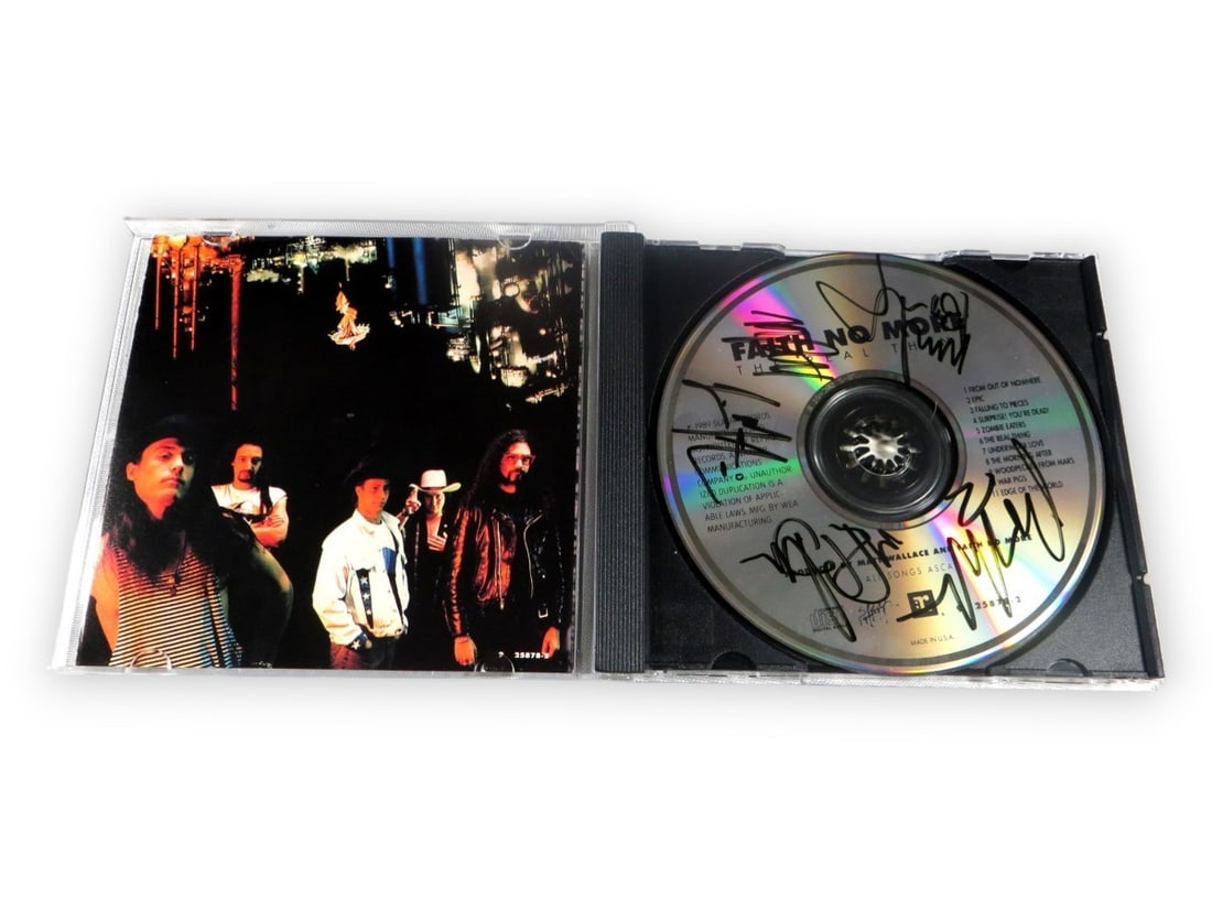 Faith No More Signed CD Mike Patton Roddy Bottum Jim Martin Beckett Authenticated: Faith No More Signed CD Mike Patton Roddy Bottum Jim Martin Beckett Authenticated This original Faith No More autographed CD includes signatures from five band members: Mike Patton, Roddy Bottum, Jim