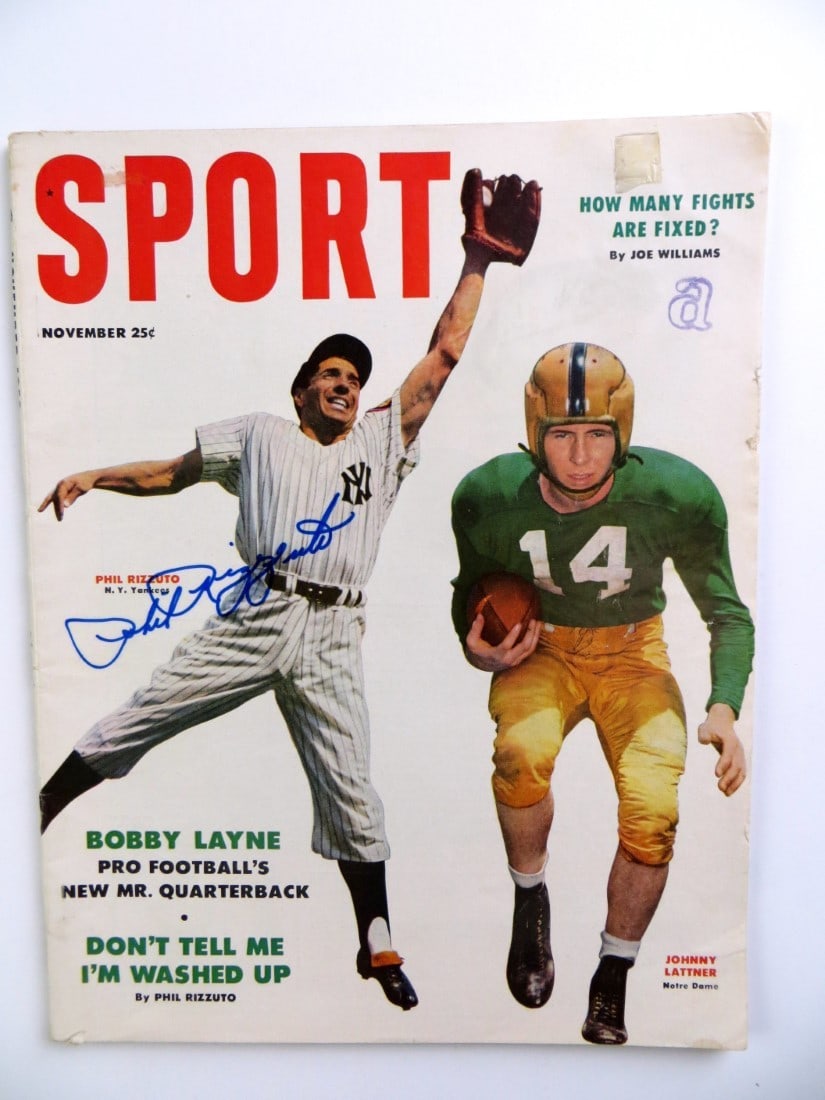 Phil Rizzuto Autographed Original Magazine New York Yankees JSA Authenticated (1 of 4)