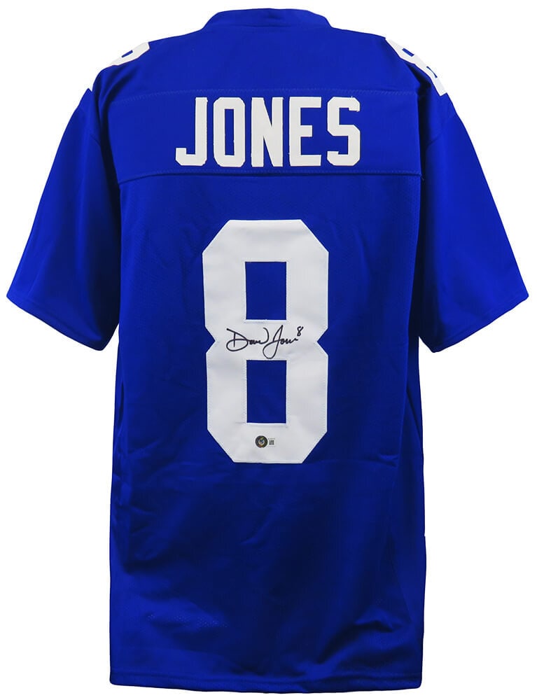 Daniel Jones Signed Blue Jersey New York Giants Beckett COA (1 of 3)