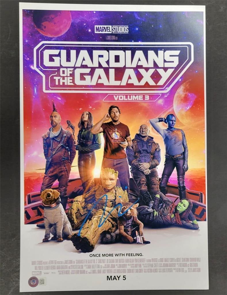 Vin Diesel Autographed Guardians of the Galaxy Vol. 3 11x17 Photo Beckett Certified: Vin Diesel Autographed Guardians of the Galaxy Vol. 3 11x17 Photo Beckett Certified This is an original 11x17 photograph from the movie Guardians of the Galaxy Vol. 3, signed by Vin Diesel. The autogr