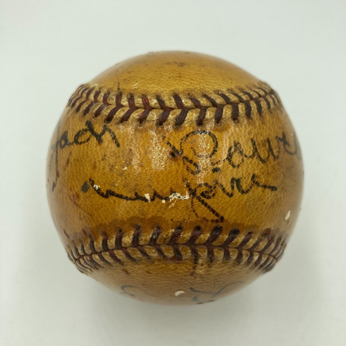 Jack Powell Signed 1939 Game Used Baseball with JSA COA (1 of 8)