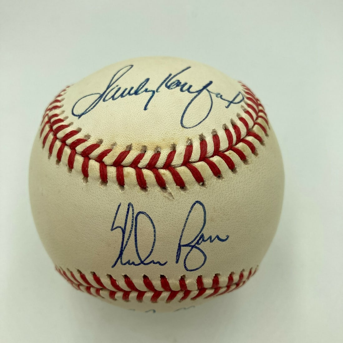 Sandy Koufax Nolan Ryan Bob Feller Signed Baseball JSA COA (1 of 6)