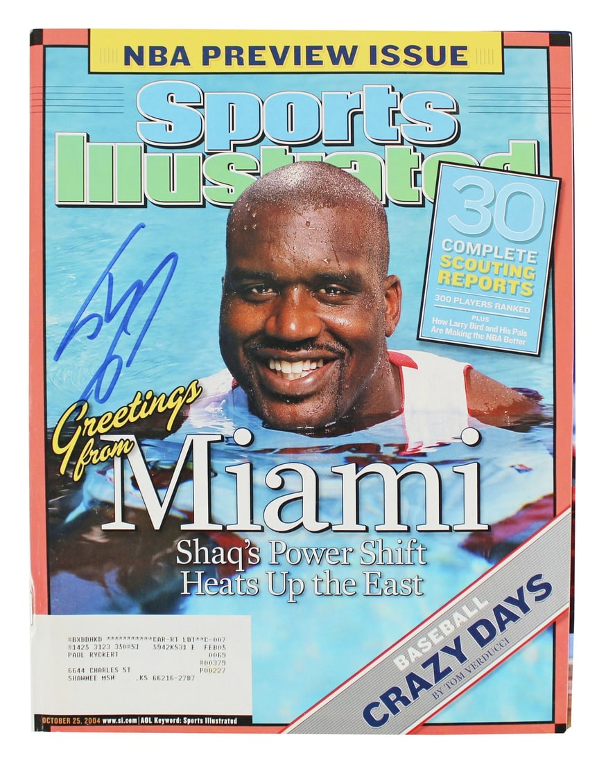 Shaquille O'Neal Signed 2004 Sports Illustrated Magazine Miami Heat BAS Authenticated (1 of 7)