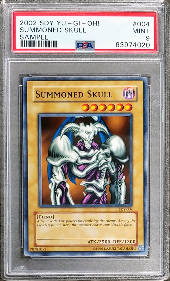 2002 YU-GI-OH! Summoned Skull #004 Mint 9 PSA Slabbed Trading Card (1 of 2)