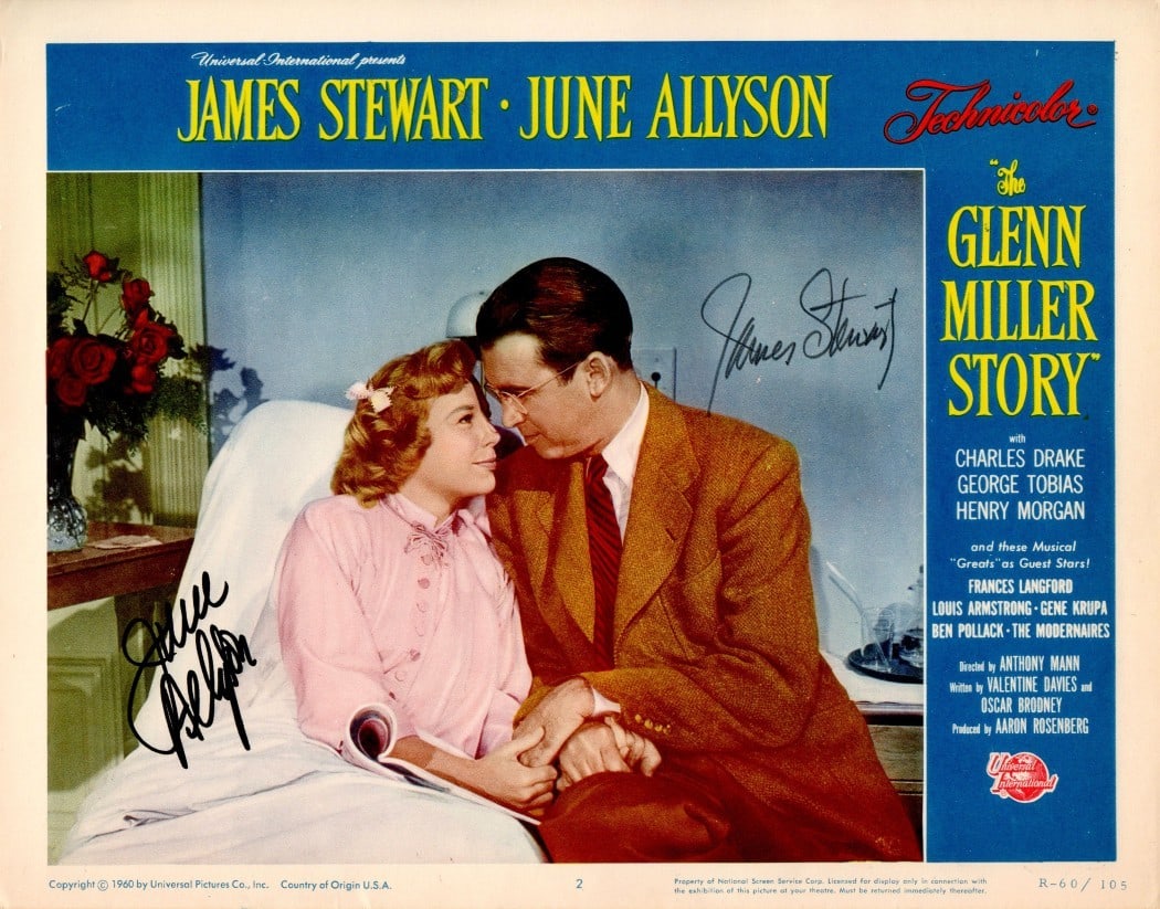 James Stewart June Allyson Signed 11x14 Photo JSA Authenticated (1 of 3)