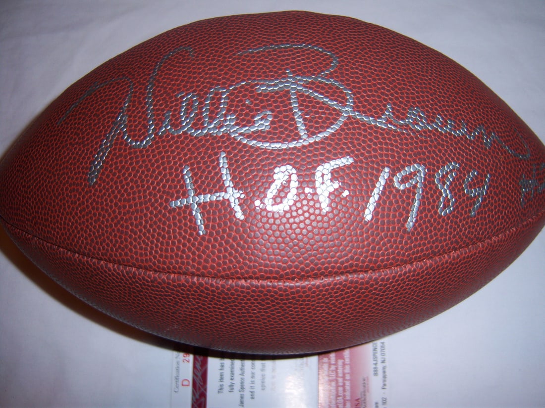 Willie Brown Signed Football HOF 1984 Oakland Raiders Broncos JSA/COA (1 of 2)