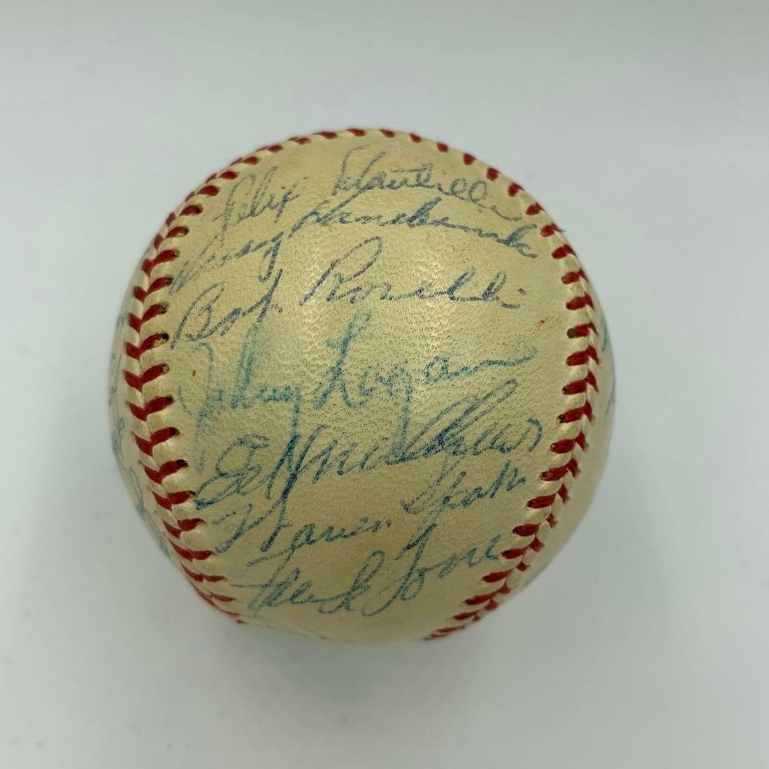 1958 Milwaukee Braves Team Signed Baseball with Hank Aaron JSA COA: 1958 Milwaukee Braves Team Signed Baseball with Hank Aaron JSA COA This official National League baseball commemorates the 1958 Milwaukee Braves' National League Championship team, featuring an impres