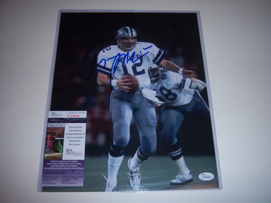 Signed 11x14 Roger Staubach Dallas Cowboys Photo with JSA COA (1 of 1)