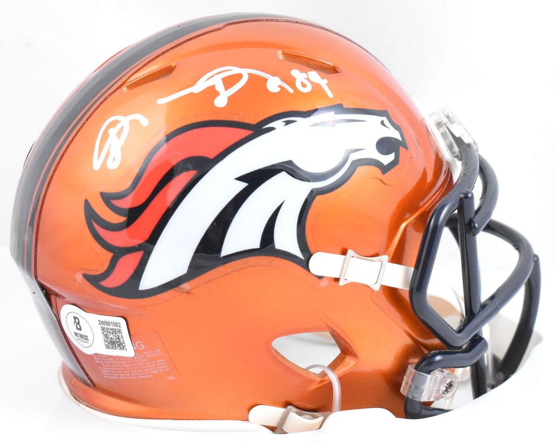 Shannon Sharpe Signed Denver Broncos Mini Helmet Beckett Authenticated (1 of 3)