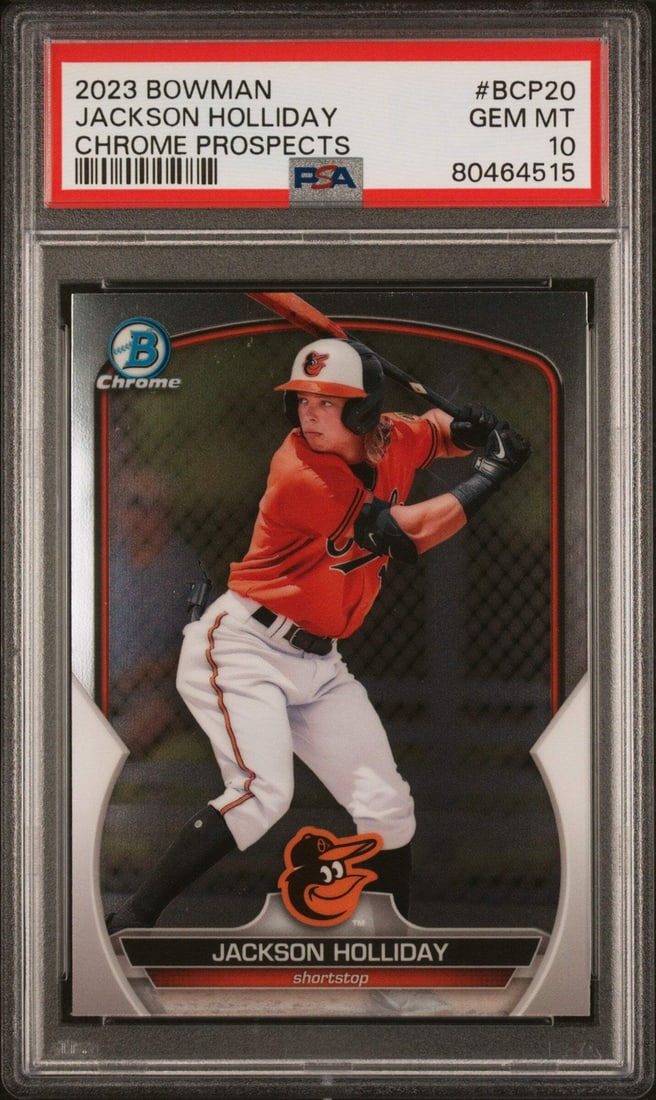 2023 Bowman Jackson Holliday #BCP20 Chrome Card PSA 10 MLB (1 of 2)