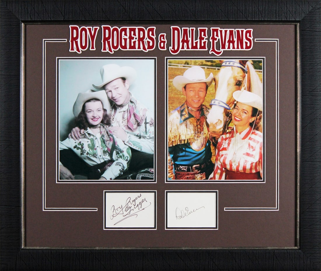 Framed Dale Evans and Roy Rogers Autographed Display with Beckett Letter (1 of 3)