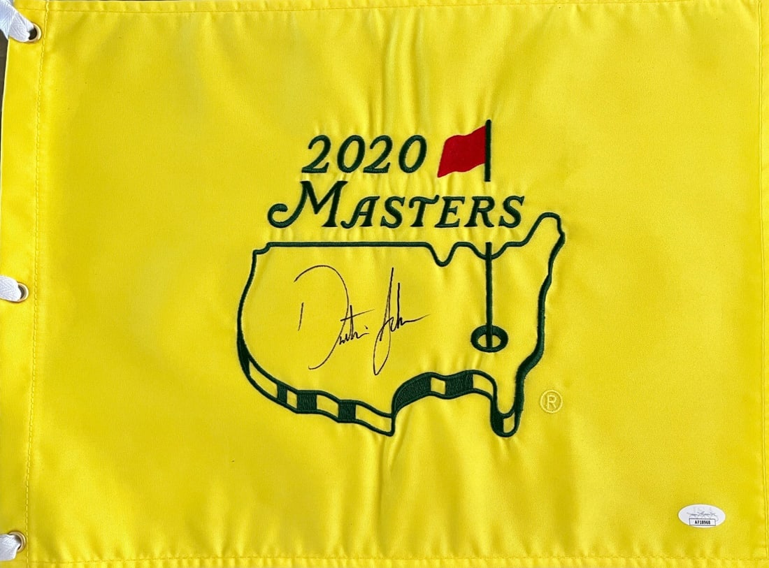Dustin Johnson Signed 2020 Masters Pin Flag JSA Certified AF18968 (1 of 3)