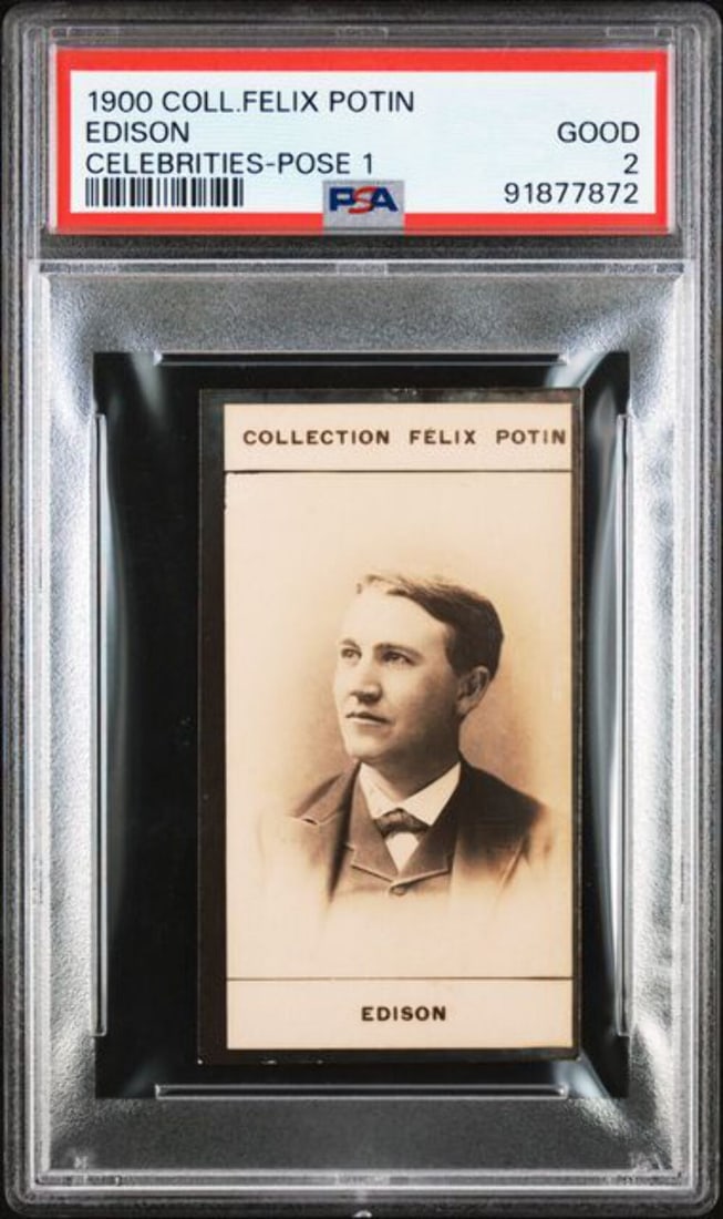 1900 Felix Potin Edison Celebrities Tobacco Card PSA 2 (1 of 2)