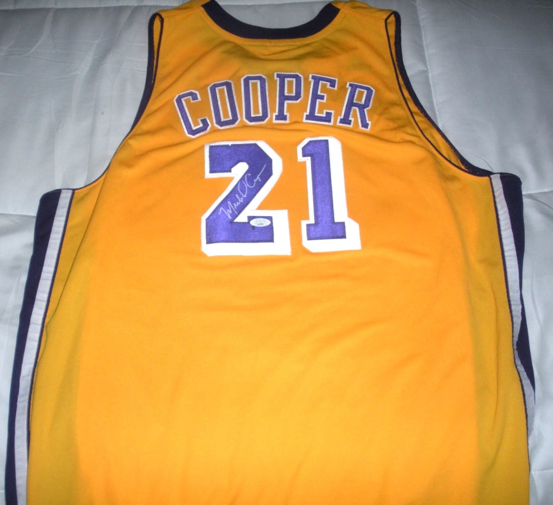 Adidas Los Angeles Lakers Jersey Signed by Michael Cooper with JSA COA: Adidas Los Angeles Lakers Jersey Signed by Michael Cooper with JSA COA This is an official licensed Adidas Los Angeles Lakers jersey signed by Michael Cooper. The jersey comes with JSA/COA authenticat