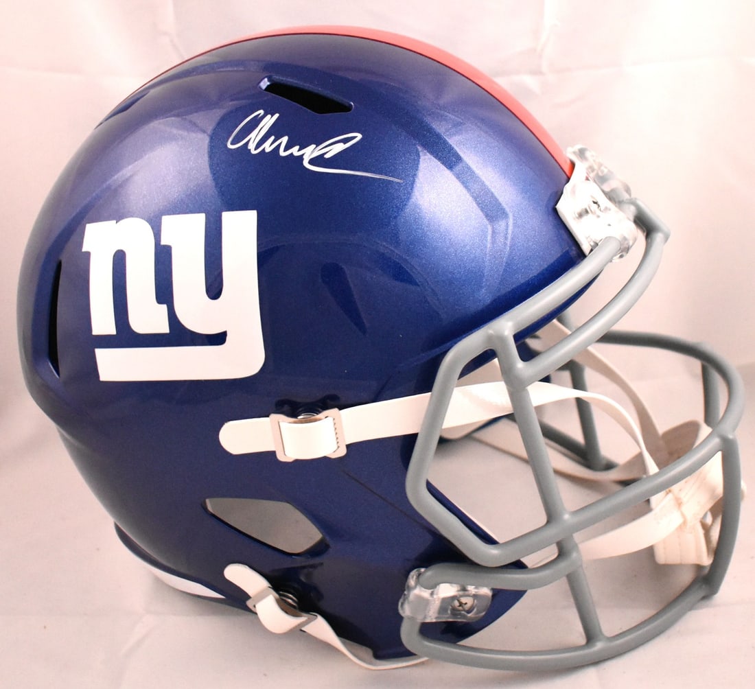 Abdul Carter Signed New York Giants Full Size Speed Helmet Beckett Hologram (1 of 5)