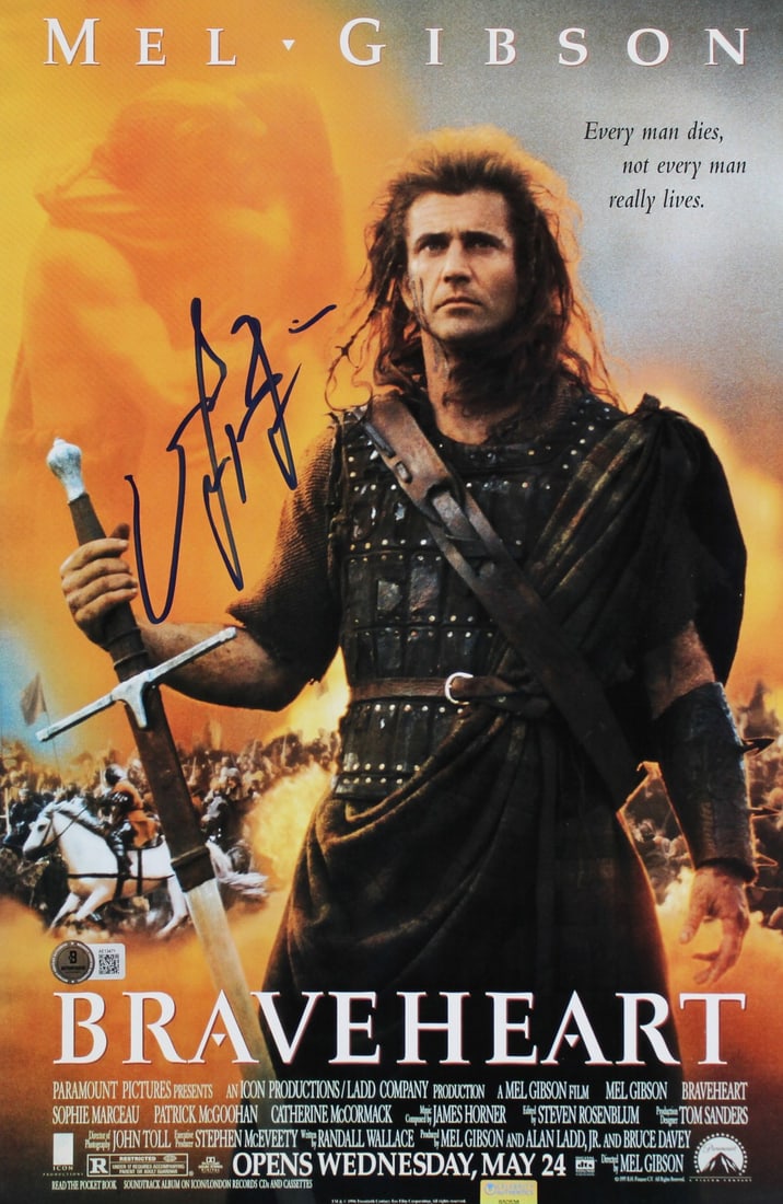 Mel Gibson Braveheart Signed 11x17 Photo BAS Certified Authentic (1 of 3)