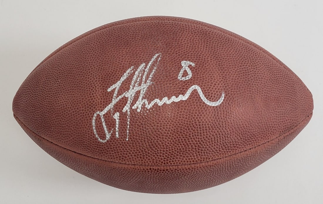 Troy Aikman Signed NFL Wilson Football with Upper Deck COA (1 of 7)