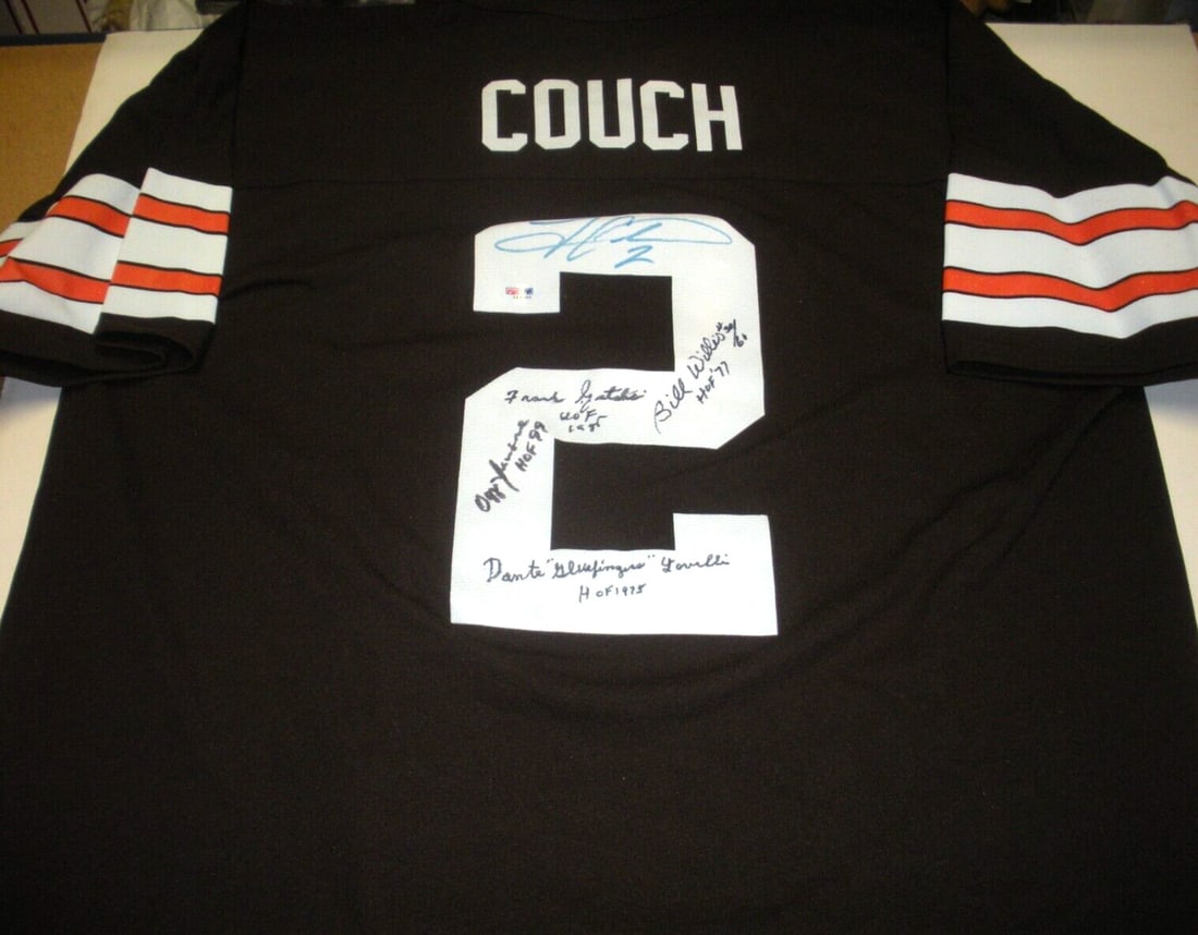 Official NFL Jersey Signed by Willis Gatski Lavelli with PSA DNA COA: Official NFL Jersey Signed by Willis Gatski Lavelli with PSA DNA COA This official licensed NFL jersey is signed by Bill Willis, Frank Gatski, and Dante Lavelli. It is an original collectible item fro