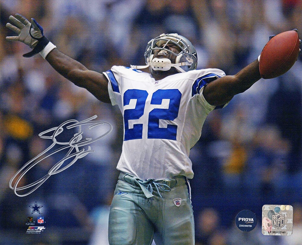 Emmitt Smith Signed Dallas Cowboys Celebration Photo 8x10 with COA (1 of 1)