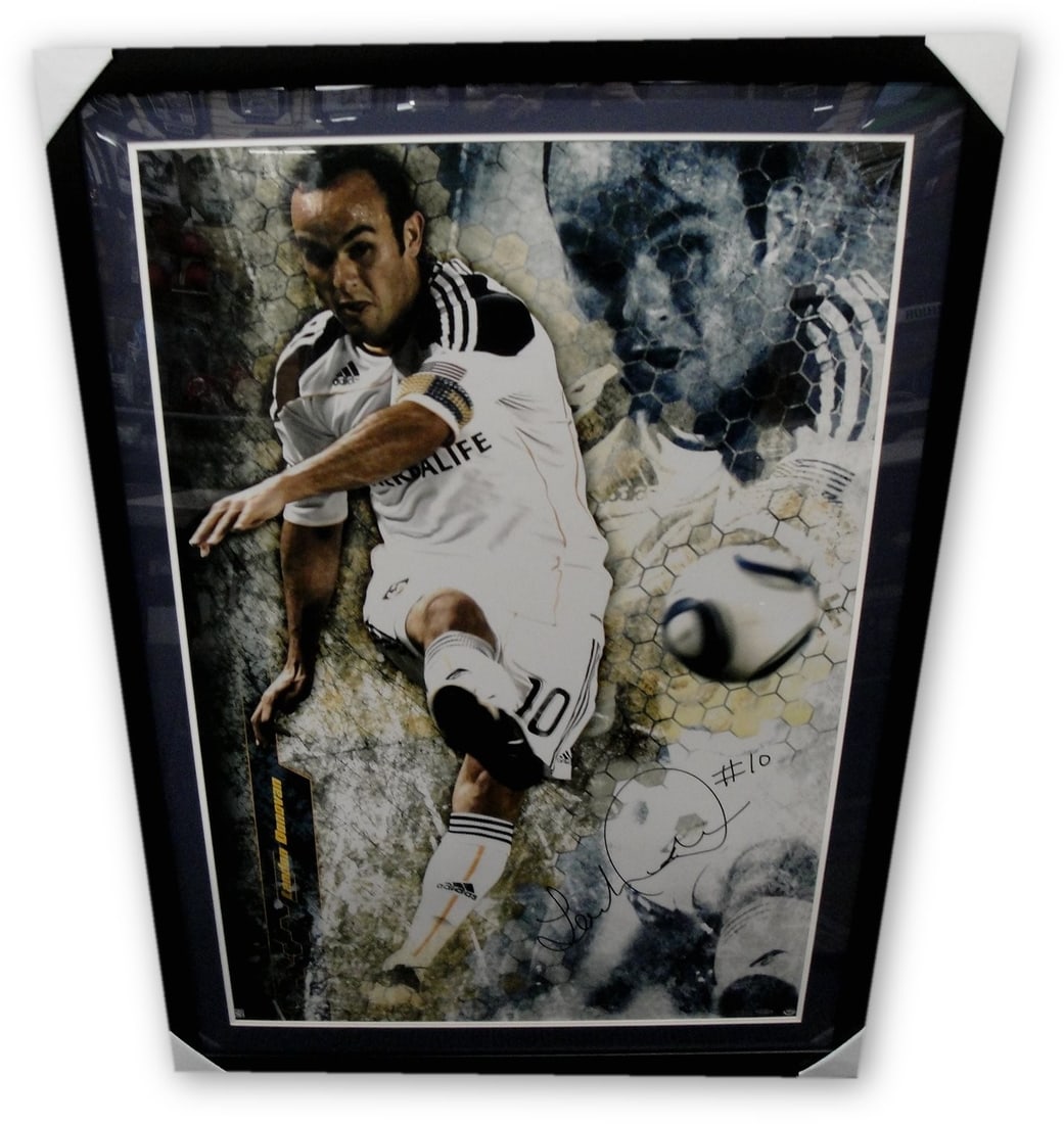 Landon Donovan Signed 35x47 Break Thru Photo UDA 13/25: Landon Donovan Signed 35x47 Break Thru Photo UDA 13/25 This impressive autographed photo features soccer superstar Landon Donovan, capturing a powerful Break Thru image. Measuring a substantial 35"x47