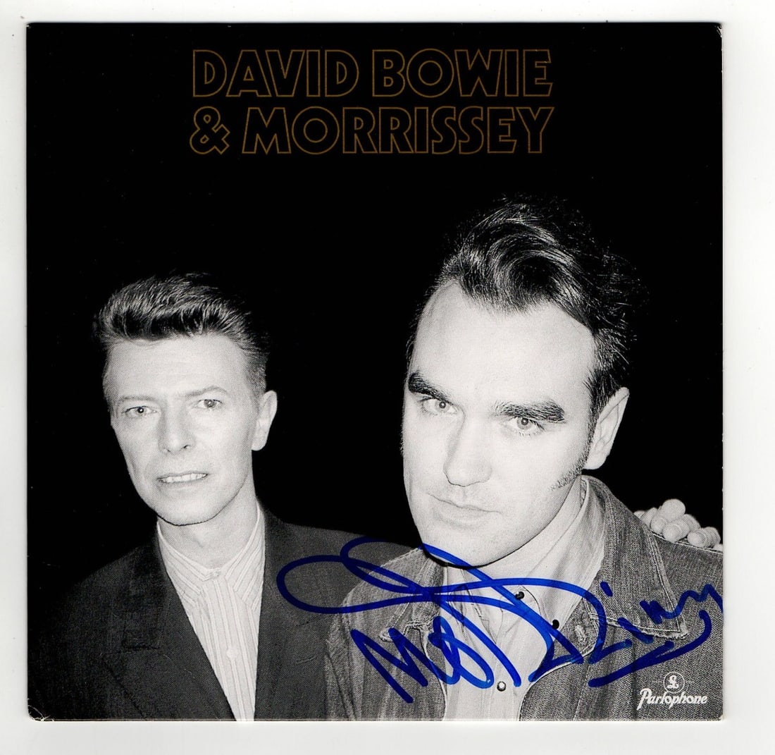 Morrissey Autographed 45 RPM Record Sleeve Beckett Authenticated (1 of 2)
