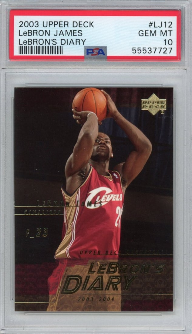 2003-04 Upper Deck LeBron James #LJ12 Rookie Card PSA 10 Gem Mint (1 of 2)