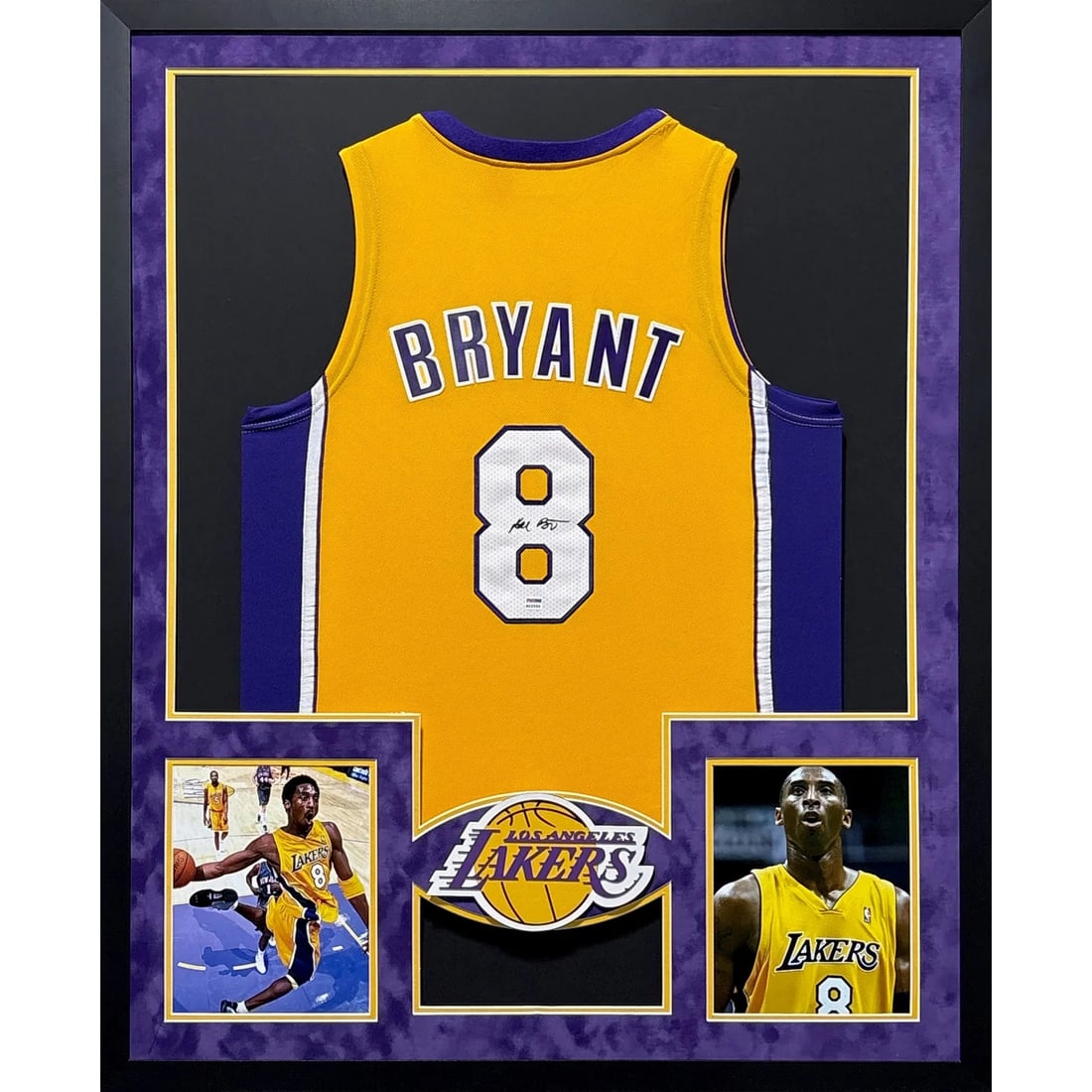 Framed Lakers Jersey with Kobe Bryant Signature PSA DNA Authenticated (1 of 2)