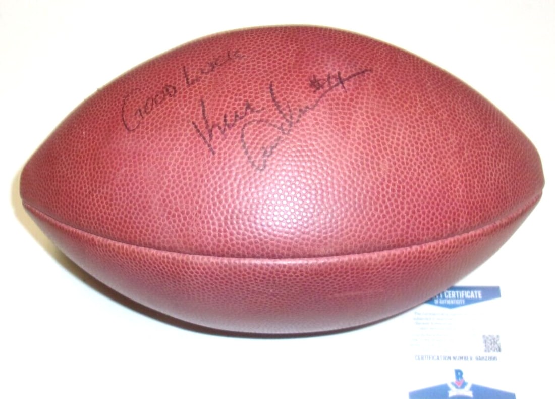Ken Anderson Signed NFL Game Football with Beckett COA Cincinnati Bengals (1 of 2)