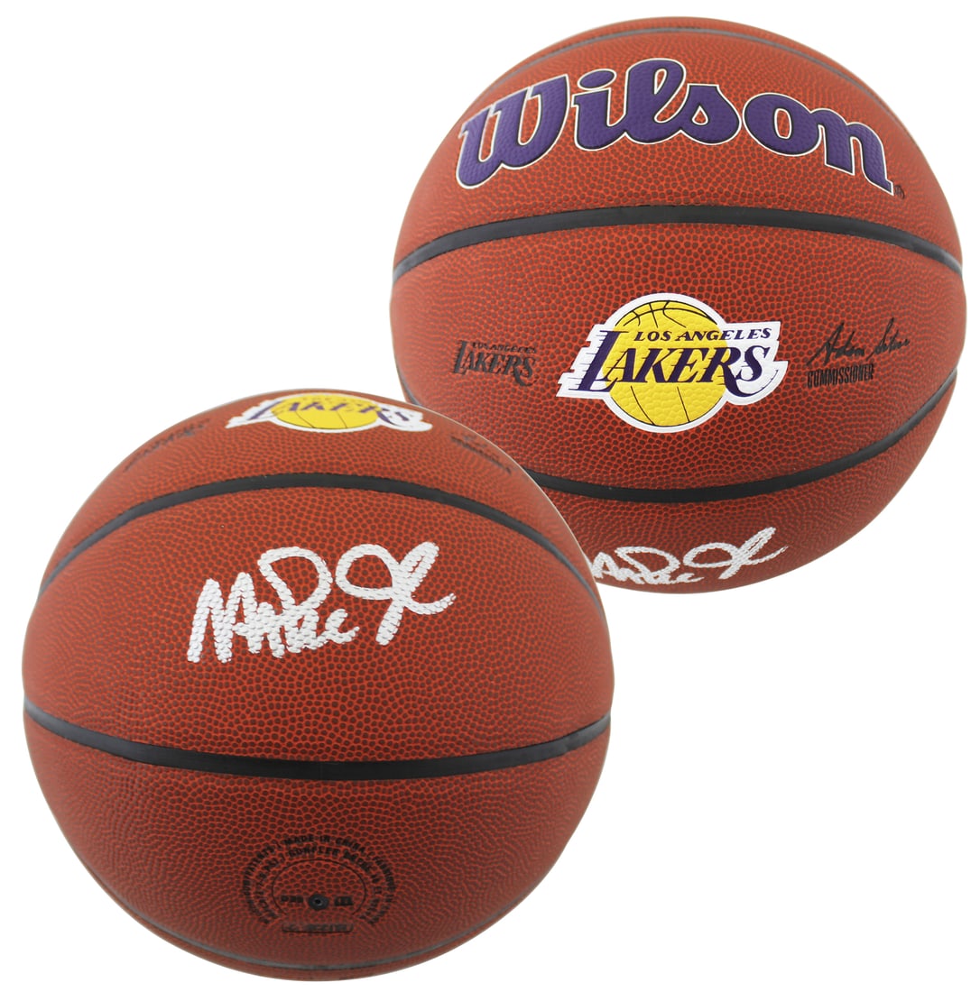 Magic Johnson Signed Lakers Wilson Basketball with BAS Authentication (1 of 4)