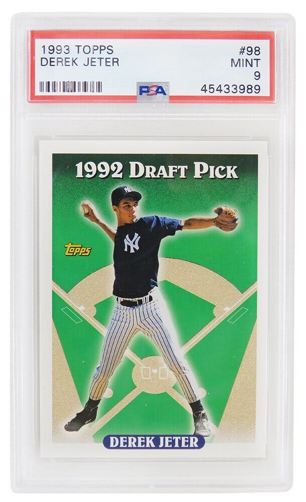 Derek Jeter 1993 Topps Baseball #98 Rookie Card PSA 9 Mint (1 of 2)
