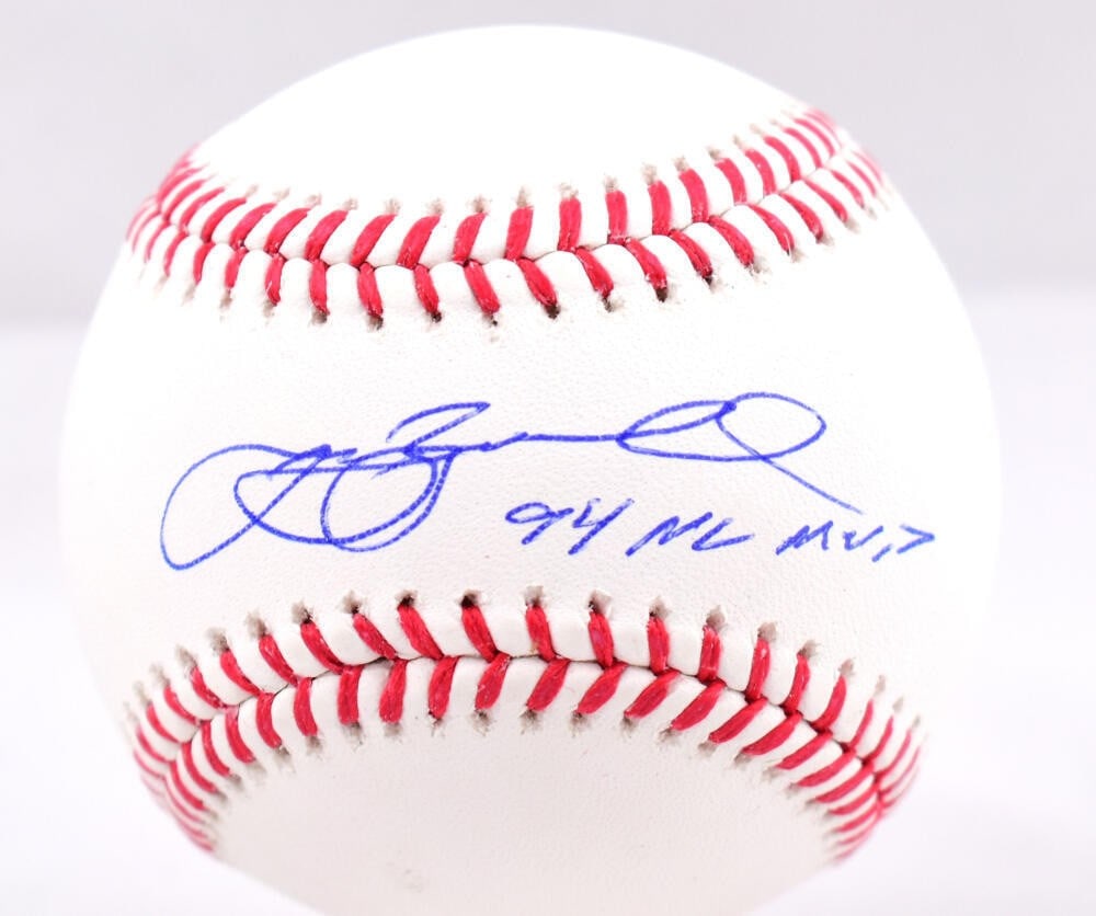 Jeff Bagwell Signed Rawlings OML Baseball 94 NL MVP TRISTAR: Jeff Bagwell Signed Rawlings OML Baseball 94 NL MVP TRISTAR This is an original Rawlings OML baseball autographed by Jeff Bagwell, the renowned player and 1994 NL MVP. The ball features authentication