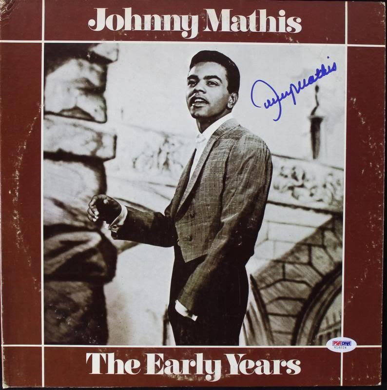 Johnny Mathis Signed The Early Years Album Cover PSA/DNA Certified (1 of 1)