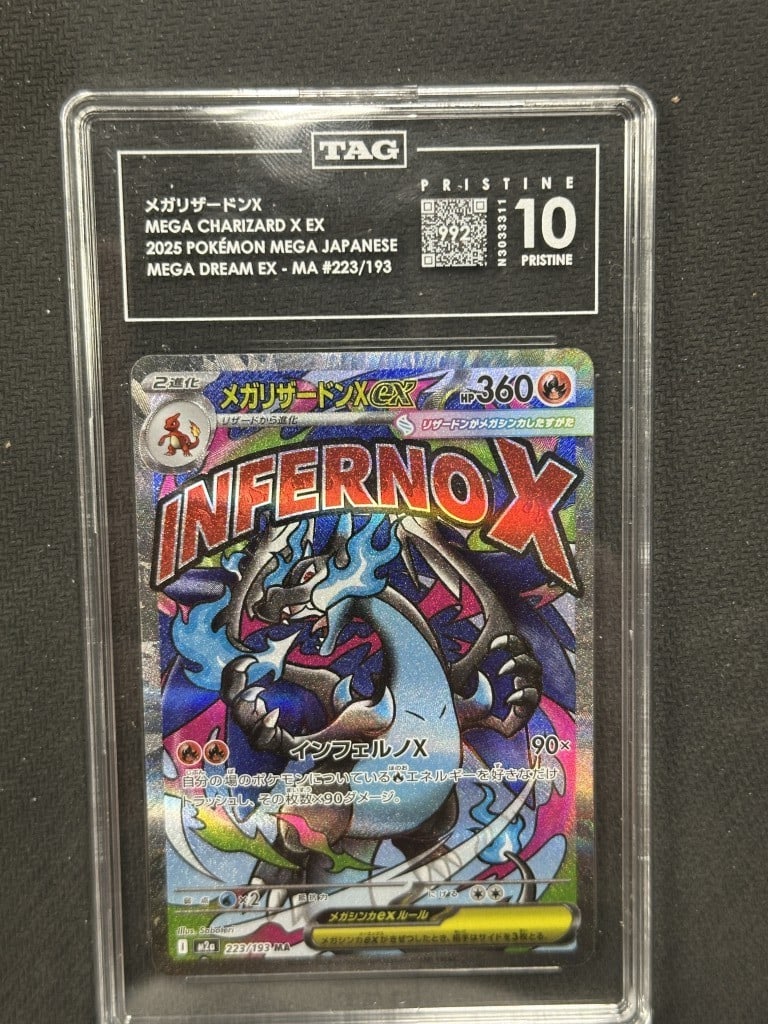 Mega Charizard X EX Rare Japanese TAG 10 Pristine Baseball Card (1 of 2)