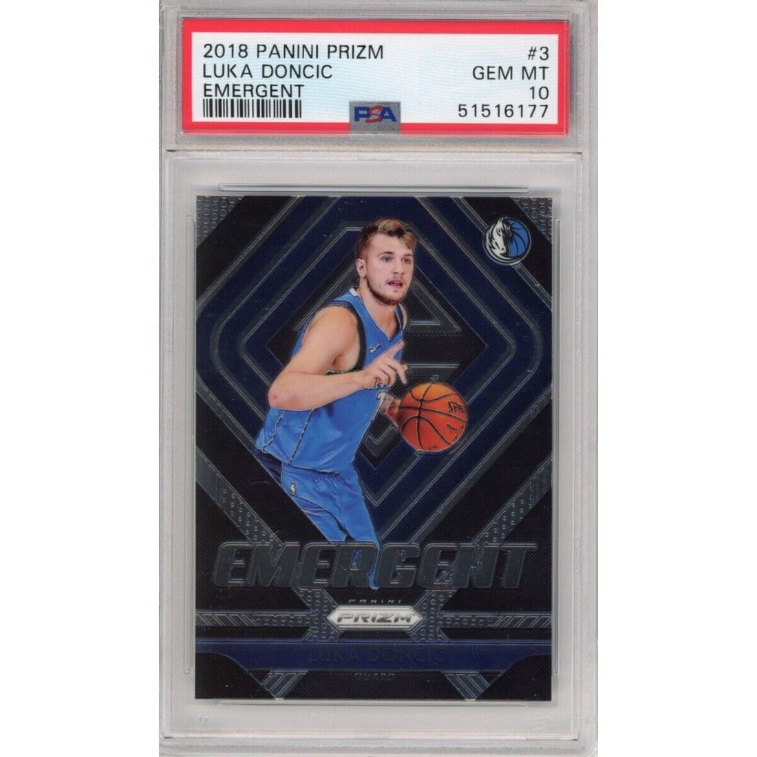 2018-19 Panini Prizm Luka Doncic #3 Emergent Rookie PSA 10 Card (1 of 2)